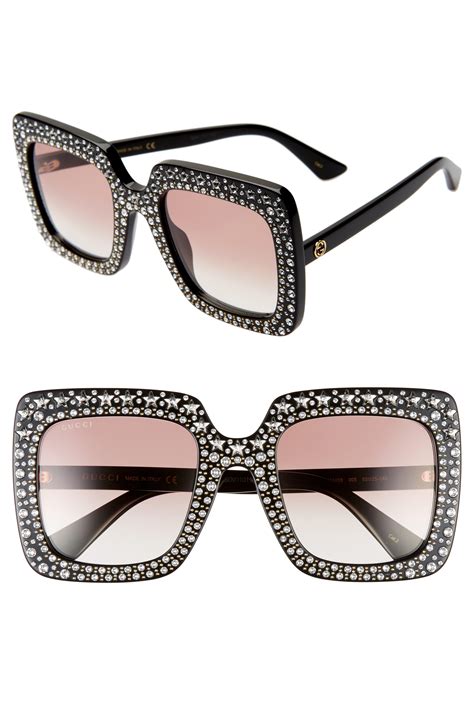 gucci crystal embellished sunglasses